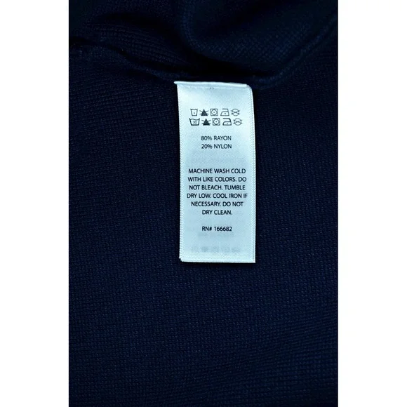 Caroline Constas Pant's Women L Navy Blue Wide-Leg Pull On NEW - Picture 7 of 10